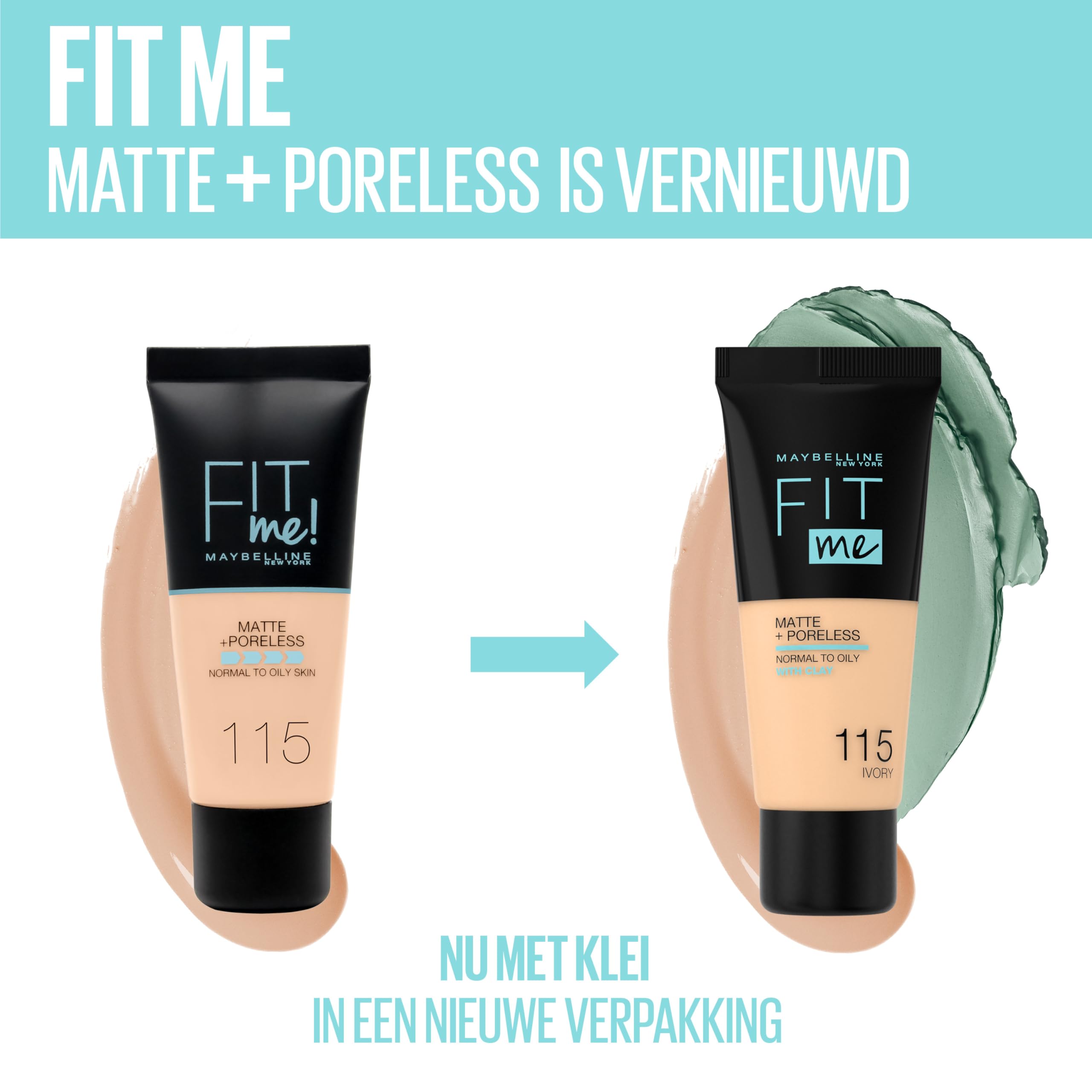 Maybelline Fit Me Foundation, Matte & Poreless, Full Coverage